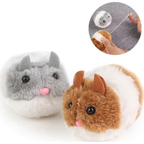 Cat Mice Toy Bite-resistant Vibrating Moving Cat Interactive Toy Plush Cat Chew Toy
