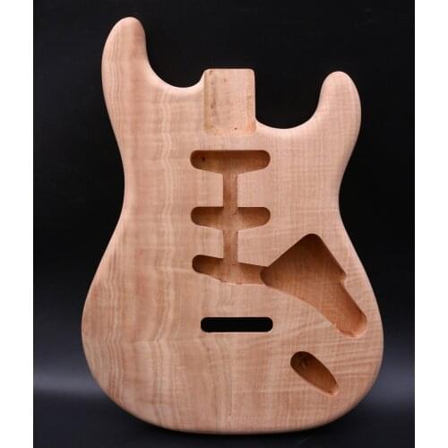 New Unfinished Guitar Body Mahogany Wood SSS DIY electric Guitar Wood