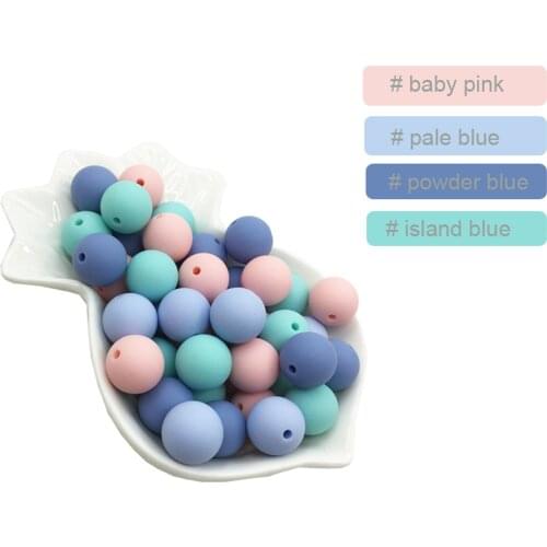 NEW! 10mm 30pcs Silicone Beads Round Baby Teether Eco-friendly BPA Free Baby Teething Pacifier Chain Bead silicone rodents
