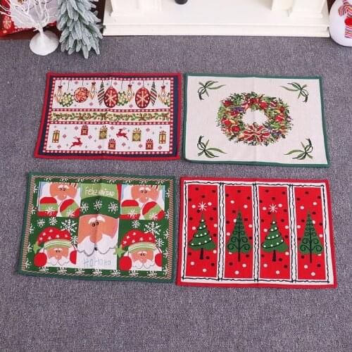 New Christmas Home Decoration Rubber Knitted Floor Mat Christmas Door Floor Mat Put It At The Door Of The Bathroom Etc