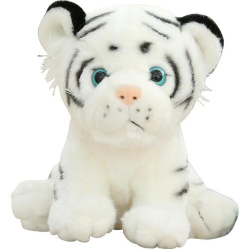 Lovely New arrival Simulation Little Tiger Doll Plush Toy Cute Siberian Tiger Doll White Tiger Ragdoll Childrens Birthday Gift