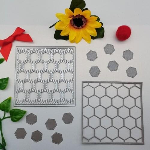 New Creative Quilt Grid Metal Cutting Dies Stamp Stencil for DIY Scrapbooking Photo Album Embossing Decorative Craft 100x100mm