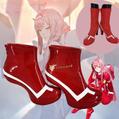 Anime DARLING in the FRANXX 02 Cosplay Shoes Halloween Carnival Cosplay Costume Accessories Customer Size Made Anime Cosplay