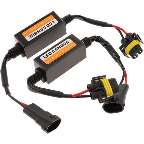 Pair H11 LED Headlight Error Free Anti Flicker Resistor Canceller Decoders
