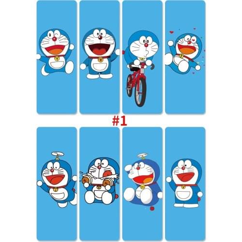 8pcs/set Anime Doraemon PVC Bookmarks of Nobi Minamoto Shizuka