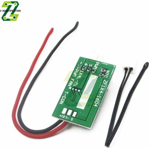 PWM Speed Controller Fan Speed governor 4 Wire Computer Temperature Control Switch DC 12V With 10CM Small Black Tip Probe