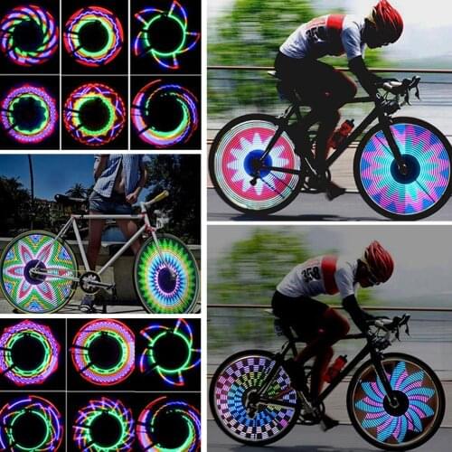 Waterproof 16 LED Bike Bicycle Tire Wheel Spoke Light Auto Sensor Cycling Lamp Bicycle Accessories Replacement Parts