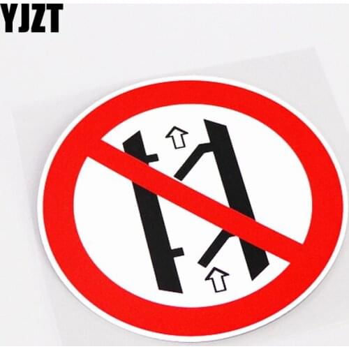YJZT 11.7CM*11.7CM Wonderful Prohibit Graphical Car-styling Car Sticker Decal PVC 13-0704