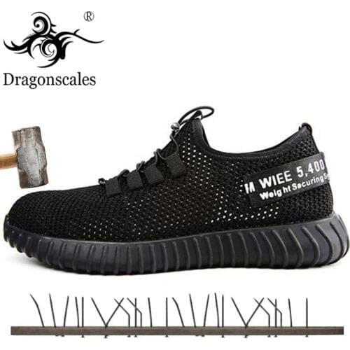Safety Shoes For Men Steel Toe Boots Outdoor Prevent Puncture Steel Bottom Construction Safety Work Boots Indestructible Shoes