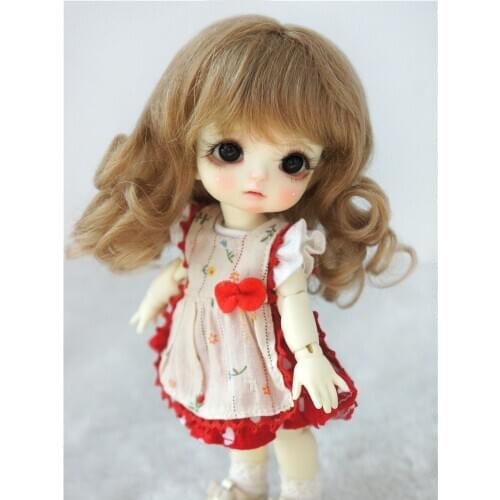 1/8 Mohair wigs D20313 5-6inch 13-15cm Long Princess wave BJD hair OB11 Lati Yellow doll accessories