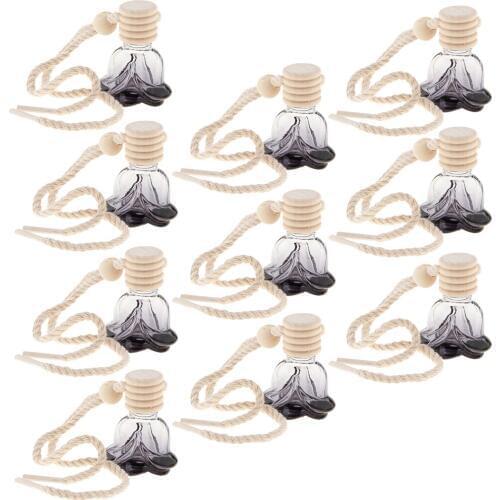 10 Pieces 10ml Empty Perfume Bottle Pendant Car Hanging Ornament Home Decor Flower