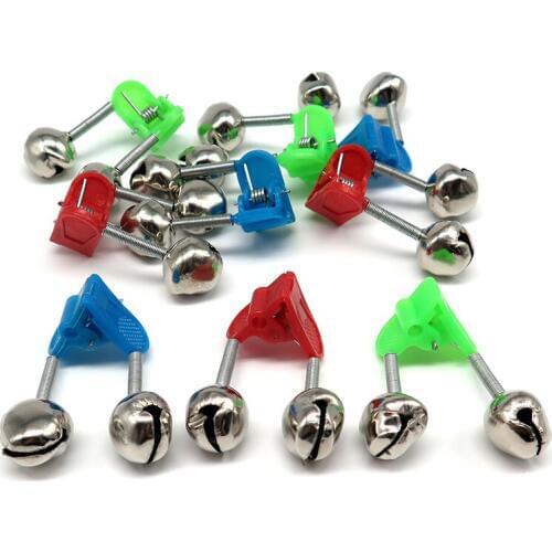 10pcs/lot carp fishing bite alarm fishing Rod Clamp Tip Clip Bells Ring Fishing bell carp alarm fishing accessories