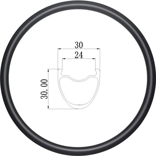 365gr Road Bike Carbon Rim 30mm Deep 30mm Wide 700C Gravel Bicycle Wheel Clincher Tubeless 20H 24H 28H 32H Rim Brake Disc UD 3K