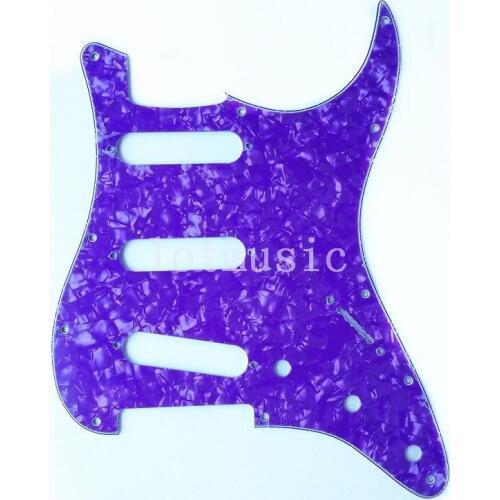6pcs light purple Pearl Guitar Pickguard SSS 3Ply For Fender Strat replacement