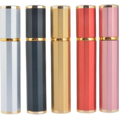 8ml Prismatic edge Aluminum Spray Bottle Refillable Mini Perfume Atomizer Empty Scent-bottle LX5115