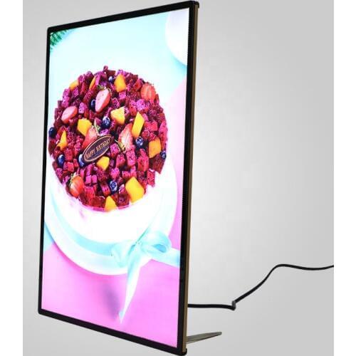 A4 wholesale hanging glass picture frame glass hanging frame led frames