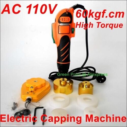 110V High Torque Electric Capping Machine High Power Electric Capper Bottle Capping Machine For 10-50mm Cap