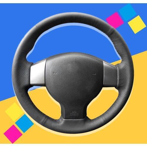 Auto Braid On The Steering Wheel Cover for Old Nissan Tiida 2004-2010 Sylphy 2006-2011 Versa 2007-2011 Versa Note Car Styling