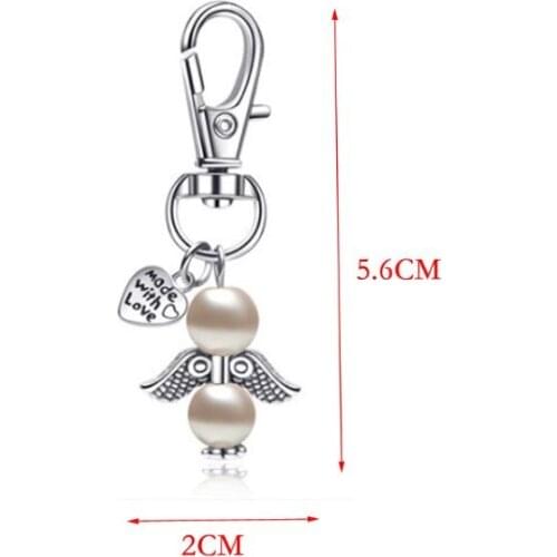 48pcs/set Angel Favor Keychains Keyring Thank You Kraft Tags Candy Bags for Baby Shower Wedding Party Decor D5QB
