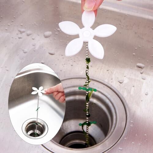 Bathroom Hair Sewer Filter Drain Cleaners Sink Drian Filter Strainer Kitchen Sewer Cleaning Brush Anti Clogging Floor Brush Tool