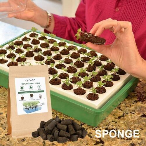 Seed Pod Sponges Seed Starter Sponge Pods Replacements Root Growth Sponge Plugs For Hydroponic Indoor Garden Seed Starting