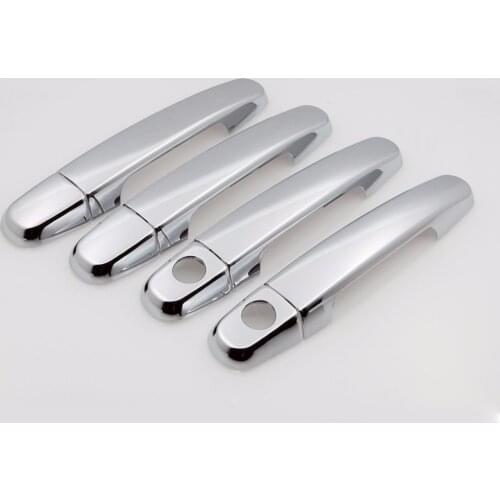 Chrome 4 Doors Handle Cover W/O Passenger Side Keyhole for Toyota 04-08 Camry Solara / 07-12 Yaris / 04-09 Prius