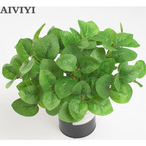 Artificial money leaf eucalyptus leaves wedding imitation plant flower arrangement material eucalyptus leaves home decoration
