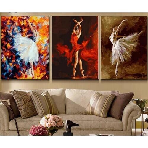 3 pcs set,5D DIY Diamond Painting Ballet Dancer Icon Rhinestones Mosaic 3d Pictures of Crystals Embroidery Cross Stitch Kits