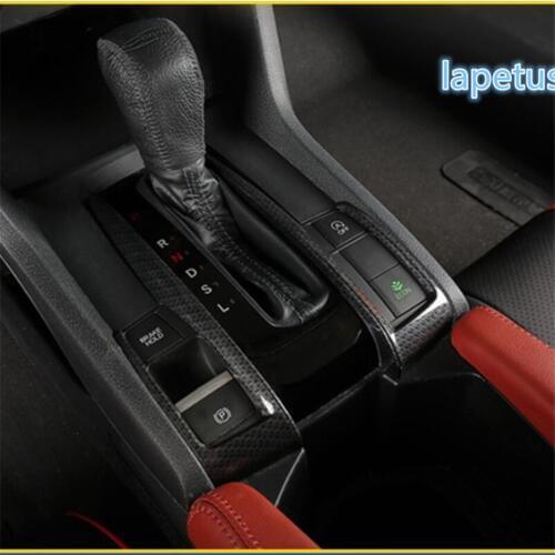 Lapetus Center Control Gearshift Button Decoration Frame Cover Trim ABS Red / Carbon Fiber Look Fit For Honda Civic 2016 - 2020