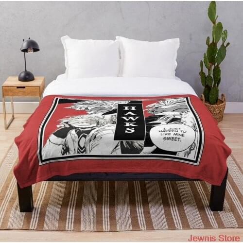 Manga Hawks BNHA Blanket Fleece Plush Blankets on Bed/Sofa Sleeping Cover Bedding Throws Bedsheet for Kids Adult