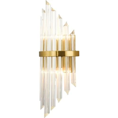 Postmodern Minimalist Crystal Wall Lamp Nordic Luxury Living Room Background Wall Staircase Aisle Corridor Bedroom Bedside Light