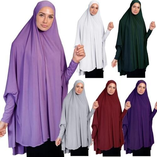 Muslim Women Large Scarf Hijab Full Cover Prayer Khimar Niqab Burqa Long Oversize Headscarf Islamic Arab Ramadan Clothing Hijab