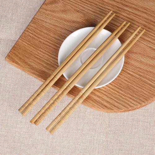 3 Pairs Natural Bamboo Wood Chopsticks Healthy Chinese Carbonization Reusable Kitchen Sushi Food Stick Tableware Sushi Chopstick