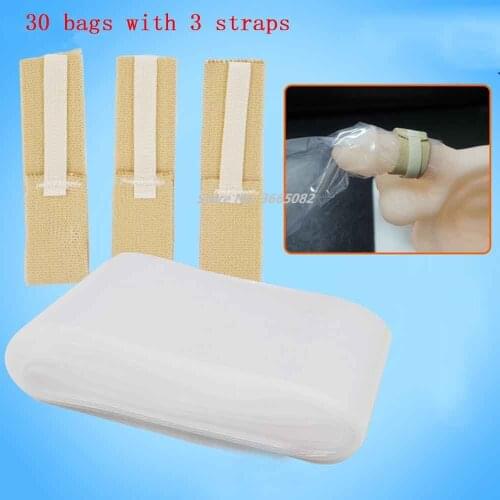 33pcs in 1 set Male diaper Incontinence urinary device Collecting urine bag guide Urine bag 50 bags / 30 bags / 3 straps