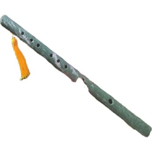 Natural Jade carving ornaments jade Playing flute and jade flute