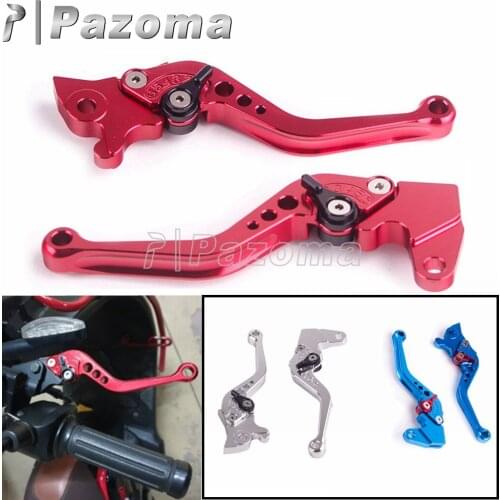 1Pair Sctoor Motorcycle Adjustable Rear Drum Brake Lever Red/Blue/Silver Aluminum Handle Bar Cluth Lever For Yamaha JOG 100