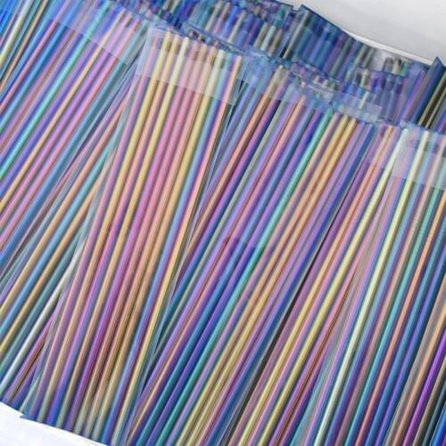 Wowshine High Quality FDA Passed 18/8 Drinking Straw 50pcs/lot Rainbow Color Free Shipping Dishwasher Safe