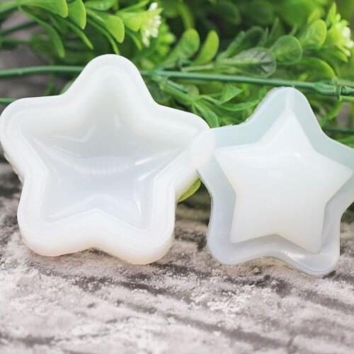 1pcs Full Transparent Water Injection Hollow Stars Resin Silicone Molds For DIY Jewelry Decorative Craft Making