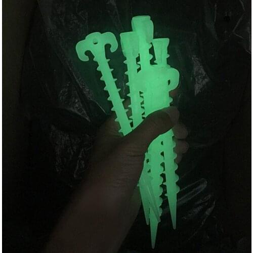 5pcs Awning Nails Anchor Screw Luminous High Quality Durable Convenient Screw Pegs Outdoor Camping Hiking Fishing Spiral Nails