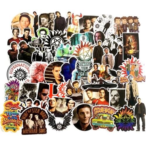 51Pcs SUPERNATURAL TV Movie Handsome Scrapbooking Waterproof Sticker For Fans Luggage Skateboard Phone On Laptop Wall Guitar F4
