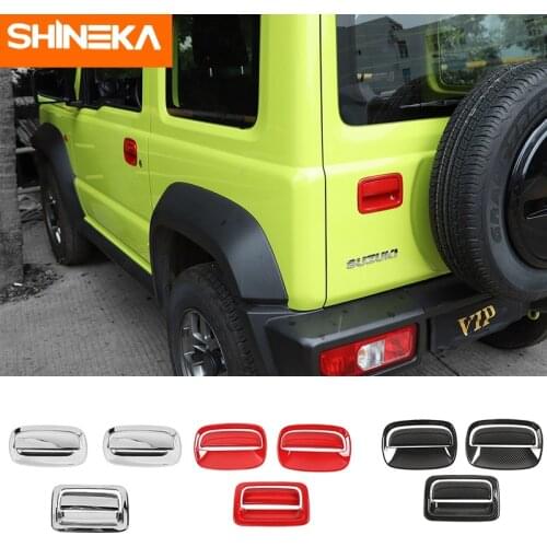 SHINEKA 6pc Car Stickers For Suzuki Jimny Automobile Side Door Rear Tail Door Handle Decoration Cover For Suzuki Jimny 2019-2021