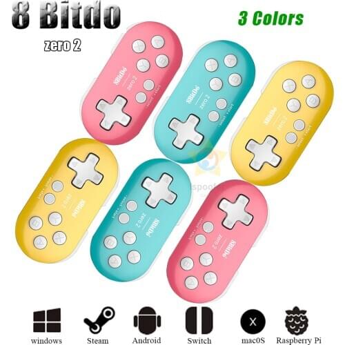 8BitDo Zero 2 Bluetooth Gamepad Switch Controller Compatible for Nintend Switch Windows Android macOS Mini Game Crontroller