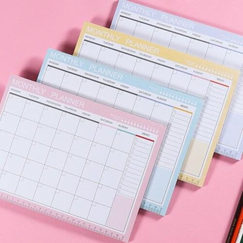 A4 Week Plan This Desktop Year Calendar Schedule Organizer 54 Simple Note Paper Xiaoqingxin College Students' School Plan