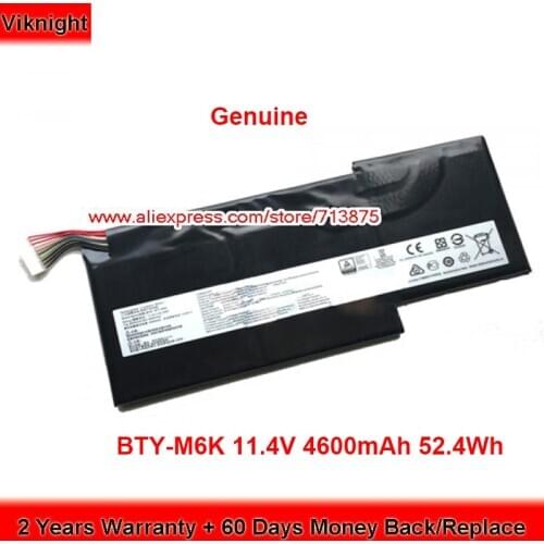 Genuine 11.4V 4600mAh BTY-M6K Battery for MSI GF63 8RC 8RC-034CZ 8RC-022TH 8RC-005CN GF63 8RC-230 Laptop
