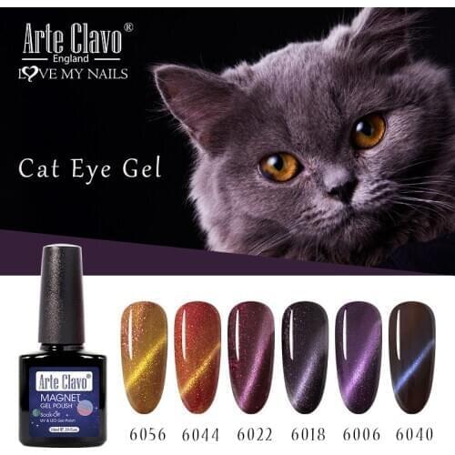 Arte Clavo 10ml Magnetic Gel Polish 3D Cat Eye LED Gel Varnish Blinking Glitter Sparkling Nail Art Decoration All For Manicure