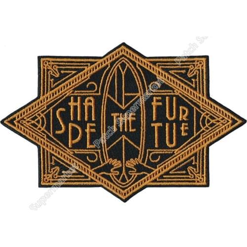 5" LARGE Shape the Future Surf Art Deco Rider Ocean Surf Travel Souvenir Patches Outdoor Clothing Iron On Badge baseball cap