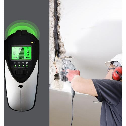 Wall Stud Finder Sensor Wall Scanner 4 in 1 Electronic Detector Edge Center Detect Wood Beam/Metal/AC Live Wires Inside The Wall