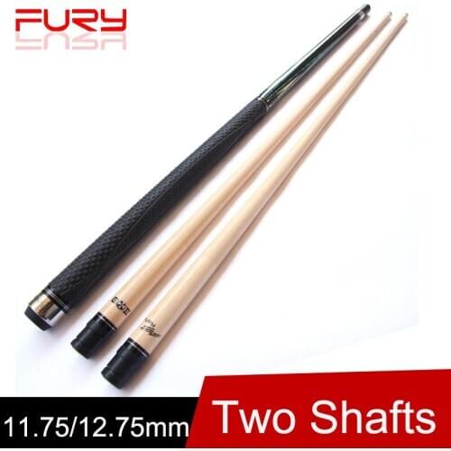 Two Shafts)Billiard Pool Cue 12.75mm/11.75mm Tips 1/2 Billiards Cue Stick One 10 Pieces Wood Technical Shaft