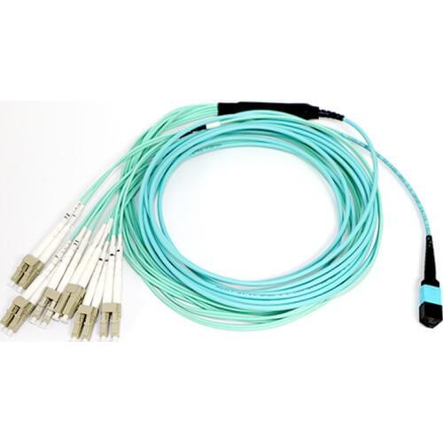 MPO-LC 1M MPO Male to 8 LC UPC Duplex 12 Fibers OM3 Multimode Breakout Cable LC-MPO MTP-8LC compatible with CISCO and all others
