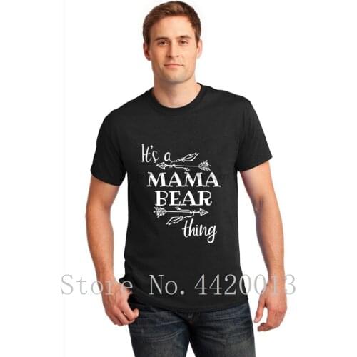 Printed its mama bear thing funny saying mom gift mothers day birthday momma bear love mom boho light t shirt for men